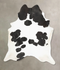 Black and White XX-Large Brazilian Cowhide Rug 8'8