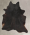 Solid Black XX-Large Brazilian Cowhide Rug 8'1