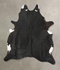 Solid Black XX-Large Brazilian Cowhide Rug 8'2