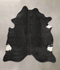 Solid Black XX-Large Brazilian Cowhide Rug 8'4