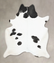 Black and White XX-Large Brazilian Cowhide Rug 8'1