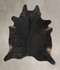 Solid Black XX-Large Brazilian Cowhide Rug 8'2