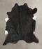 Solid Black XX-Large Brazilian Cowhide Rug 7'10