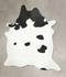 Black and White XX-Large Brazilian Cowhide Rug 8'6