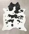 Black and White X-Large Brazilian Cowhide Rug 7'11