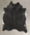Solid Black XX-Large Brazilian Cowhide Rug 8'4