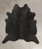 Solid Black XX-Large Brazilian Cowhide Rug 7'9
