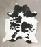 Black and White X-Large Brazilian Cowhide Rug 7'9