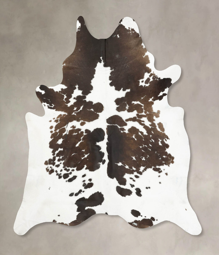 Chocolate and White XX-Large Brazilian Cowhide Rug 8'2"H x 7'4"W #B15615 by Hudson Hides