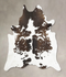 Chocolate and White XX-Large Brazilian Cowhide Rug 8'2