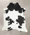 Black and White XX-Large Brazilian Cowhide Rug 8'1