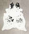 Black and White XX-Large Brazilian Cowhide Rug 8'8