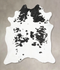 Black and White XX-Large Brazilian Cowhide Rug 8'7