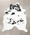 Black and White XX-Large Brazilian Cowhide Rug 9'0