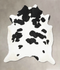 Black and White XX-Large Brazilian Cowhide Rug 8'2