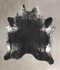 Salt and Pepper Black XX-Large Brazilian Cowhide Rug 7'11