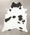 Black and White X-Large Brazilian Cowhide Rug 7'3