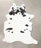 Black and White Large Brazilian Cowhide Rug 7'3