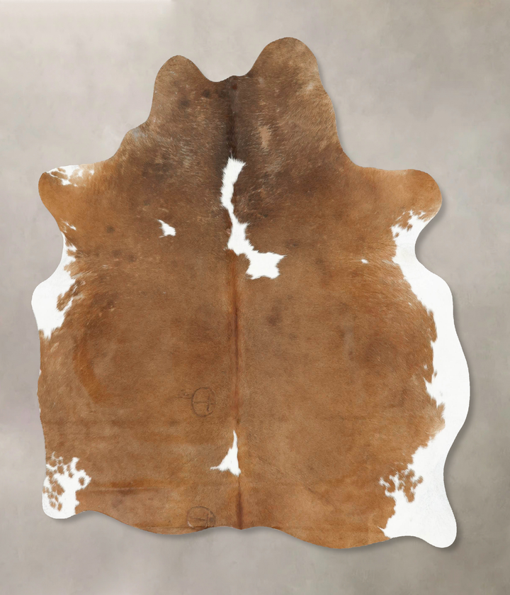 Chocolate and White Large Brazilian Cowhide Rug 5'10"H x 5'5"W #B15717 by Hudson Hides