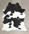 Black and White X-Large Brazilian Cowhide Rug 7'10