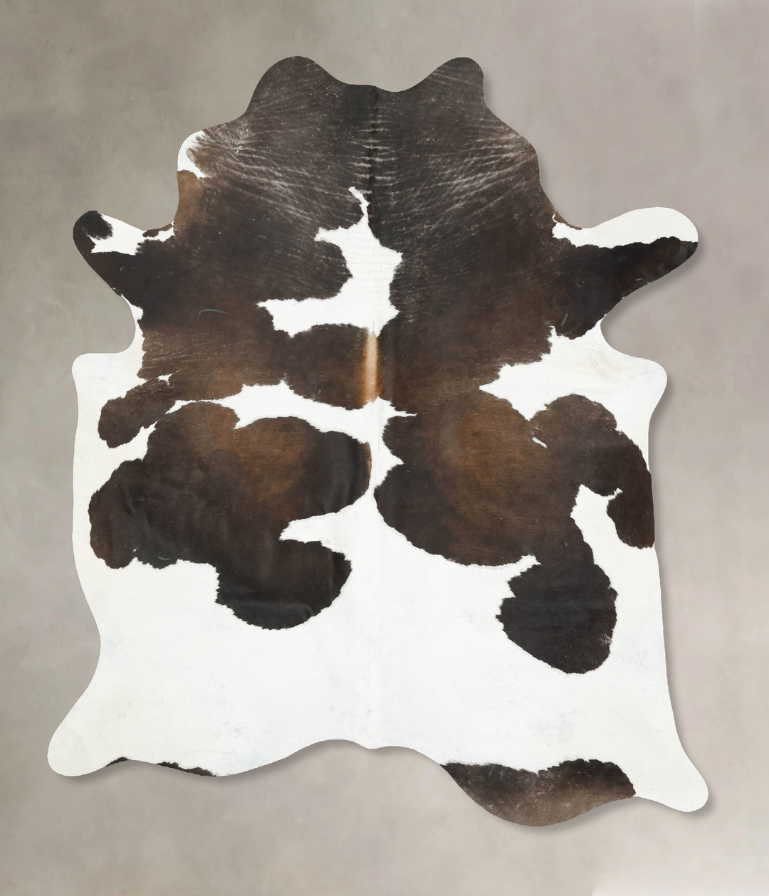 Chocolate and White X-Large Brazilian Cowhide Rug 7'6"H x 6'1"W #B1574
