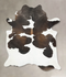 Chocolate and White X-Large Brazilian Cowhide Rug 7'6