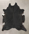 Solid Black XX-Large Brazilian Cowhide Rug 8'10