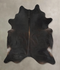 Solid Black XX-Large Brazilian Cowhide Rug 8'7