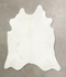 Solid White XX-Large Brazilian Cowhide Rug 7'5