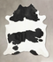 Black and White XX-Large Brazilian Cowhide Rug 8'6