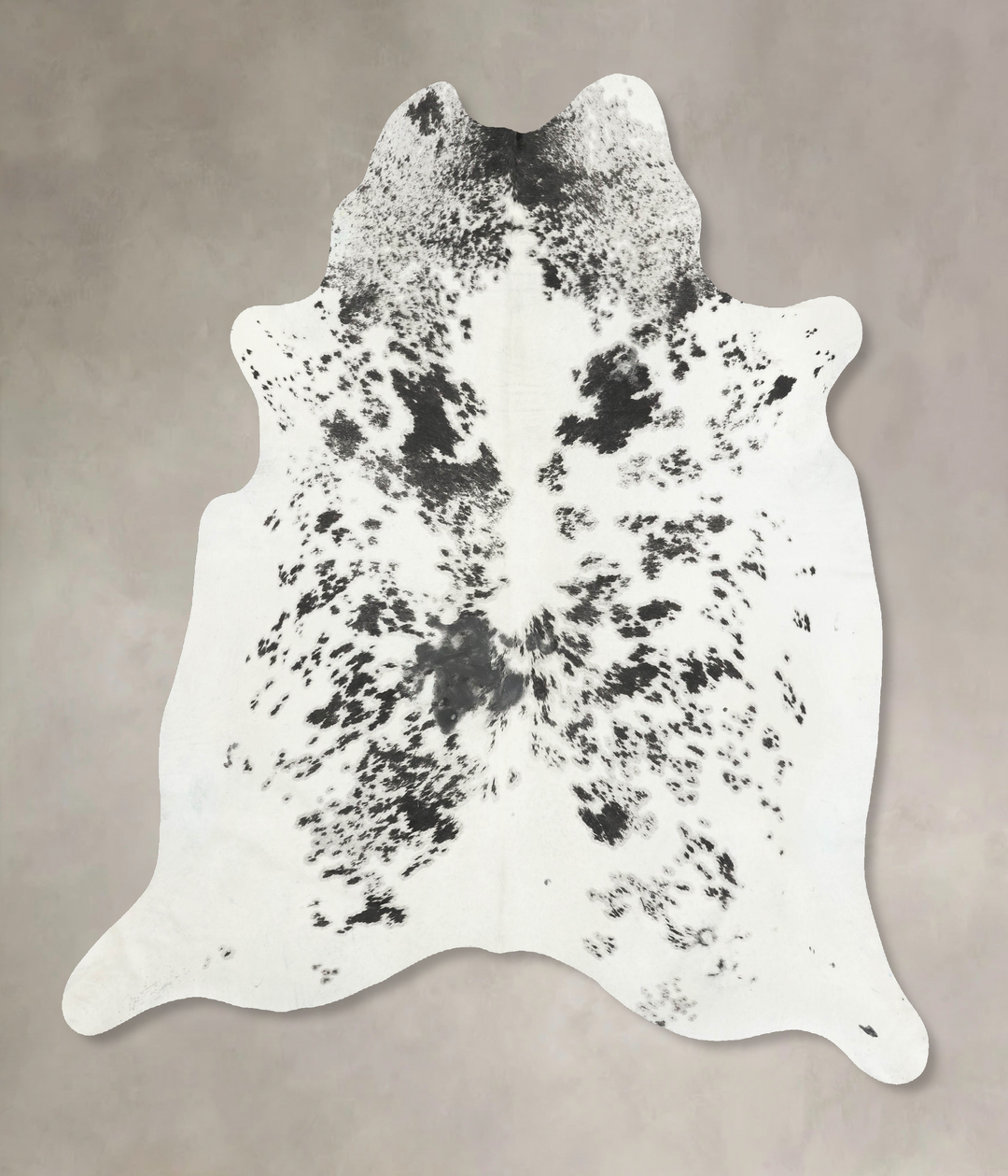 Salt and Pepper Black X-Large Brazilian Cowhide Rug 7'3"H x 6'7"W #B15