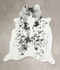 Salt and Pepper Black X-Large Brazilian Cowhide Rug 7'3