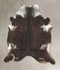 Chocolate and White X-Large Brazilian Cowhide Rug 7'0