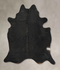 Solid Black XX-Large Brazilian Cowhide Rug 8'6