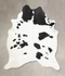 Black and White XX-Large Brazilian Cowhide Rug 8'4