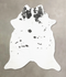 Black and White XX-Large Brazilian Cowhide Rug 8'1