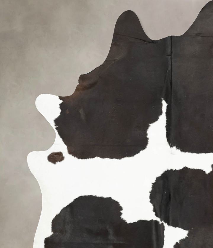 Black and White XX-Large Brazilian Cowhide Rug 8'1"H x 6'10"W #B15899 by Hudson Hides