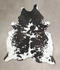 Black and White XX-Large Brazilian Cowhide Rug 8'9