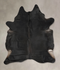 Solid Black XX-Large Brazilian Cowhide Rug 8'7