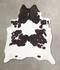 Chocolate and White XX-Large Brazilian Cowhide Rug 8'2
