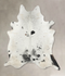 Salt and Pepper Black XX-Large Brazilian Cowhide Rug 8'7