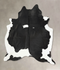 Black and White XX-Large Brazilian Cowhide Rug 8'10