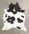 Black and White X-Large Brazilian Cowhide Rug 7'11