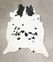 Black and White XX-Large Brazilian Cowhide Rug 9'0