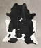 Black and White XX-Large Brazilian Cowhide Rug 8'7