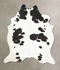 Black and White XX-Large Brazilian Cowhide Rug 7'9