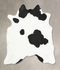 Black and White X-Large Brazilian Cowhide Rug 7'0
