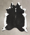 Black and White XX-Large Brazilian Cowhide Rug 7'10