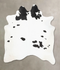 Black and White XX-Large Brazilian Cowhide Rug 8'11