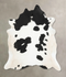 Black and White XX-Large Brazilian Cowhide Rug 7'8